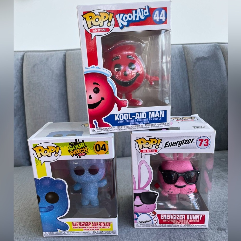 3 funko pop figurines in a box new